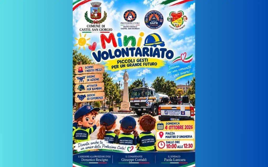 Castel San Giorgio, arriva “Mini Volontariato”: una giornata dedicata ai più piccoli