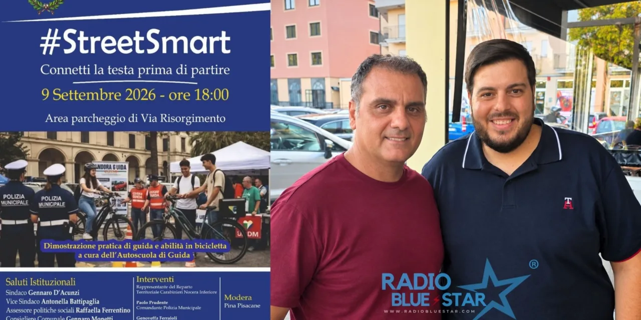 #StreetSmart: “Connetti la testa prima di partire”. A Nocera Superiore un appuntamento dedicato alla sicurezza stradale