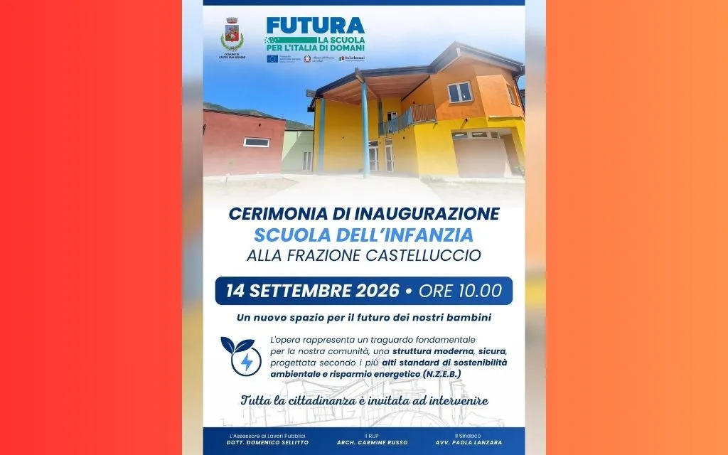 CASTEL SAN GIORGIO -CERIMONIA INAUGURAZIONE SCUOLA DELL’INFAZIA CASTELLUCCIO