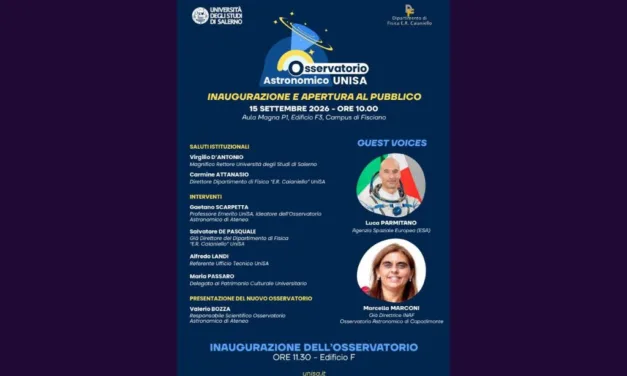 UNISA – Inaugurazione del nuovo Osservatorio Astronomico di Ateneo