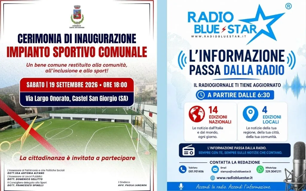 Castel San Giorgio: riapre l’impianto sportivo comunale di via Largo Onorato