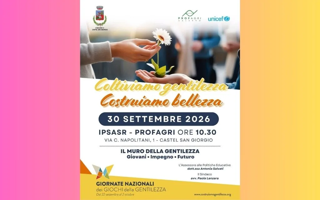 Castel San Giorgio, la gentilezza diventa impegno: appuntamento con i giovani