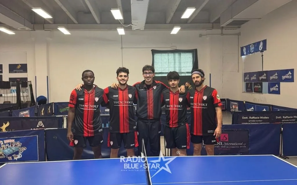 Tennis Tavolo Nocera, esordio vincente in Serie B2: netto 6-1 sul campo dell’Olimpia Martina