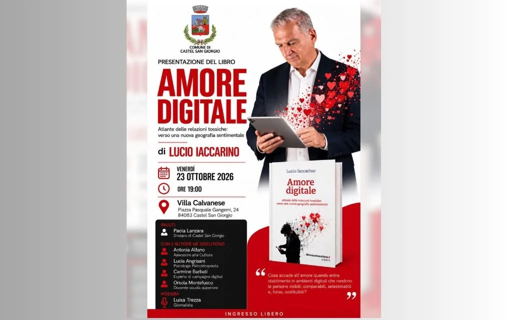 CASTEL SAN GIORGIO – PRESENTAZIONE DEL LIBRO DI LUCIO ACCARINO